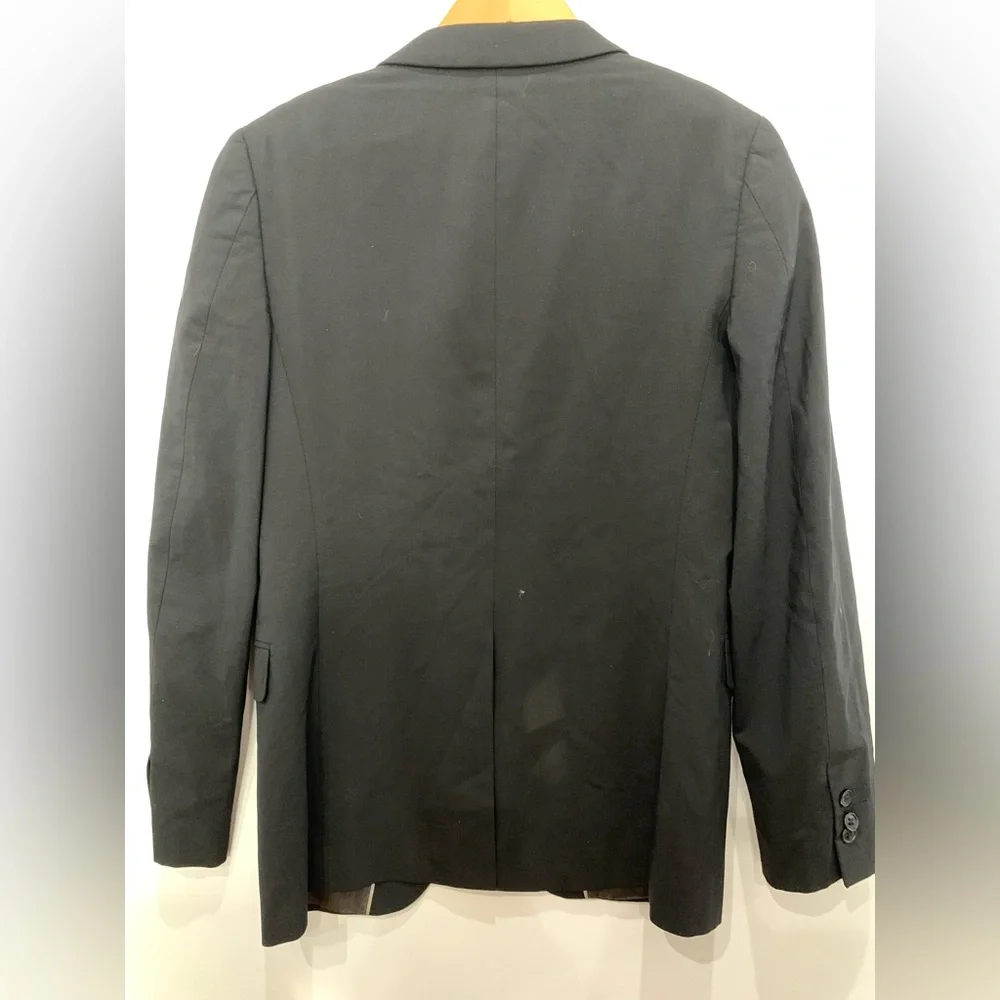 Theory Men’s Black Wool Blazer Size 36 Regular – 95% Wool, Cupro Lining